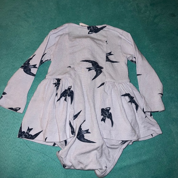 Kate Quinn The Woods Long Sleeve Sparrow Onesie with Peplum _ 6-12 months - Picture 3 of 5